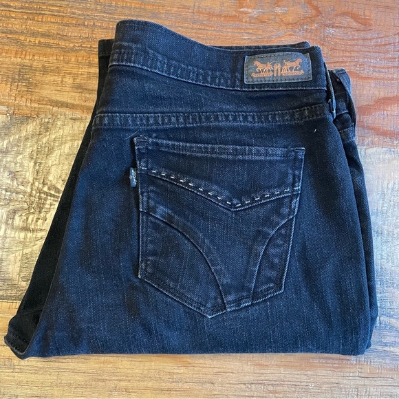 LEVIS 505 Jeans Straight Leg Black Women’s  Size 10M denim - Picture 1 of 11